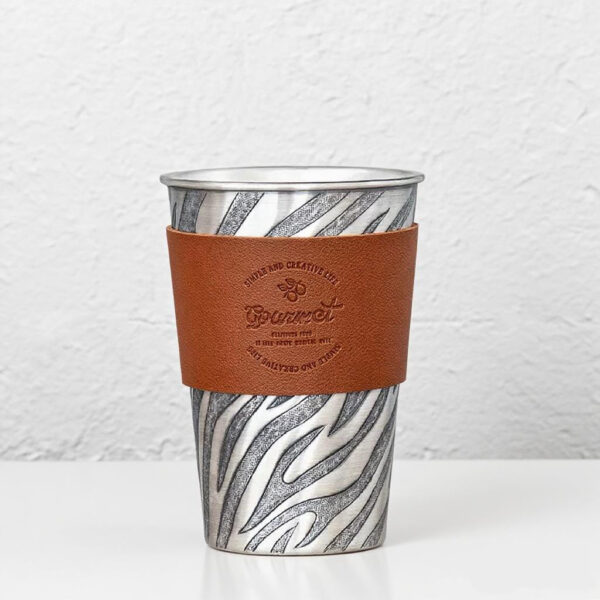 999 Pure Silver Water Ripple Mug-Handmade Coffee Cup
