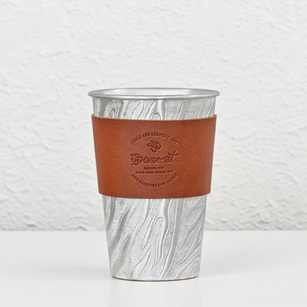 999 Pure Silver Water Ripple Mug-Handmade Coffee Cup