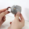 999 Pure Silver Cup - Hand-Engraved Peony Flower Design