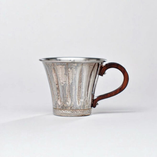 999 Pure Silver Handmade Coffee Cup - Heat Insulated Luxury Mug