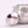 Handmade Dragon Egg Silver Teapot - 999 Pure Silver
